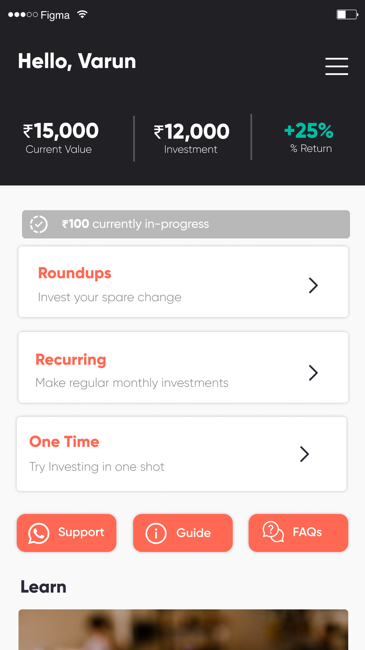 Roundups App Screen 5