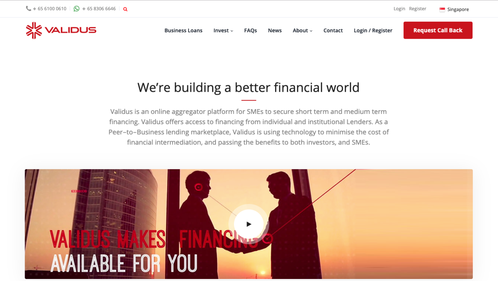 Validus Desktop Screen 4