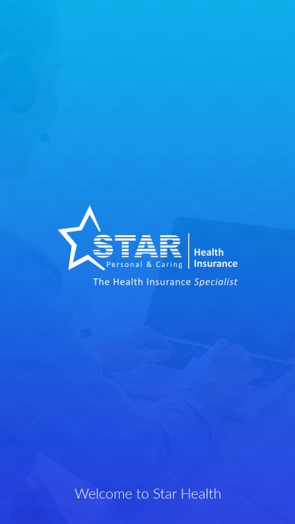 Mobile app development case study - Healthcare Industry - Star health splash screen
